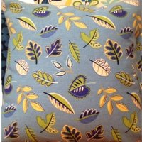 Dekoratives Kissen Mit Losem Blatt in Blau Von 40 X cm von ZaffreBoutique