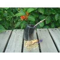 Personalisierter Mate - Horn Geschenk Personalisiert Argentina Cured + Stroh Namen, Initiale Souvenir Original Guampa von ZagannGifts