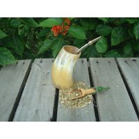 Personalisierter Mate - Horn Geschenk Personalisiert Argentina Cured + Stroh Namen, Initiale Souvenir Original Guampa von ZagannGifts