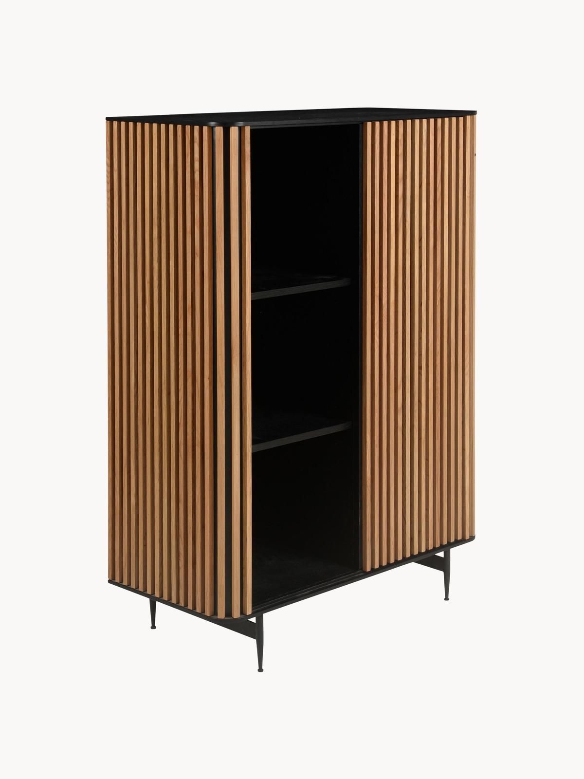 Highboard Linea mit Schiebetür und geriffelter Front von Zago