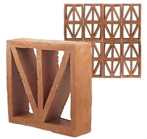 1 Stück Terracotta Breezeblock - Formziegel mit Ornament von Zagora