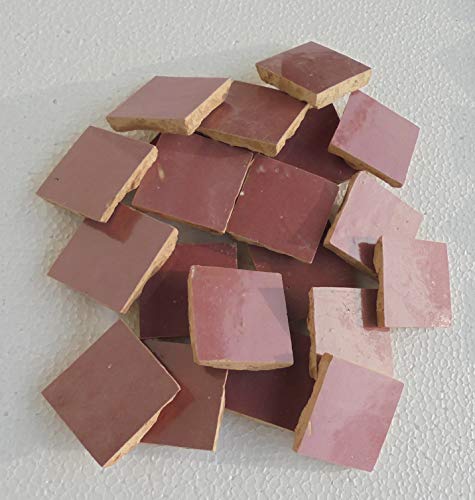 20Stk. Zelliges rosé hell glasiert 5x5 cm - Handarbeit - Wandfliesen Küche Bad von Zagora