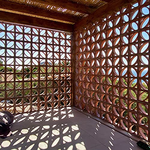 50 Formziegel mit Dekor Mondial - Breeze Block Cobogo Terrakotta von Zagora