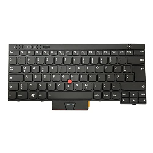 Zahara mit Zeigestock, deutsche Tastatur GR ohne Hintergrundbeleuchtung für Lenovo ThinkPad X230, X230 Tablet, T430, T430s, T530, W530, L430, L530 04Y0502 04Y0577 04X1213 04X1289 04X1327 04Y0614 von Zahara