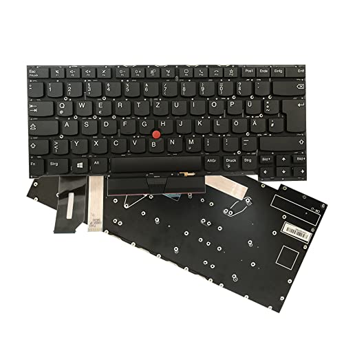 Zahara Deutsche Tastatur, GR-Tastatur mit Hintergrundbeleuchtung für Lenovo Thinkpad T490s (Typ 20NX, 20NY) T495s (Typ 20QJ, 20QK) Series von Zahara