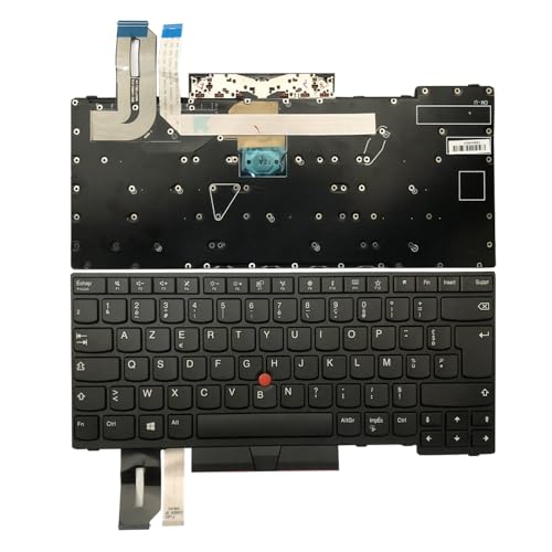 Zahara Französische Ersatztastatur für Lenovo Thinkpad E480 E485 E490 E495, Hintergrundbeleuchtung von Zahara