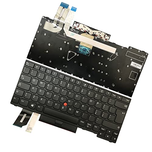Zahara Italienische Tastatur IT, Tastatur mit Hintergrundbeleuchtung für Lenovo ThinkPad E480 E485 T480s L480 L490 L380 Series von Zahara