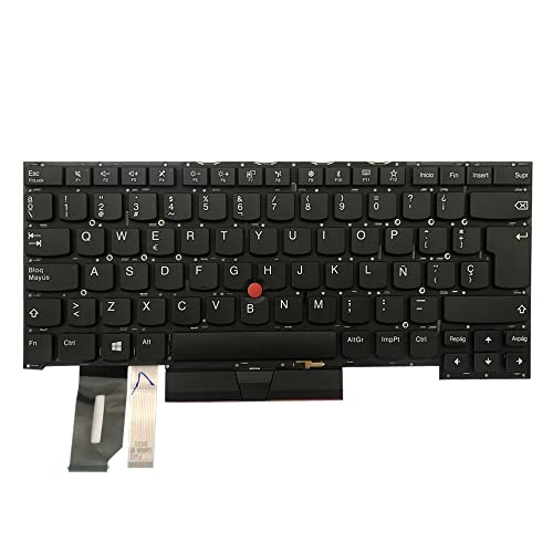 Zahara Tastatur mit Hintergrundbeleuchtung für Lenovo ThinkPad T490s (Type 20NX, 20NY) T495s (Type 20QJ, 20QK), spanische Tastatur von Zahara