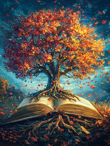 Diamond Painting Baum, DIY Buch Diamond Painting Eckige Steine Set Erwachsene, 5D Kreuzstich Stickerei Diamant Malerei, Mosaikherstellung Basteln Erwachsene Bilder, Zur Haus Wanddeko 50x70cm J-96 Diamond Painting Baum, DIY Buch Diamond Painting Eckige Steine Set Erwachsene, 5D Kreuzstich Stickerei Diamant Malerei, Mosaikherstellung Basteln Erwachsene Bilder, Zur Haus Wanddeko 50x70cm J-96 von Zahnngxp