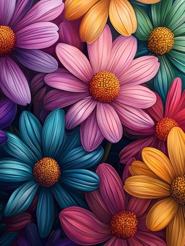 Diamond Painting Blume, DIY Anlage Diamond Painting Eckige Steine Set Erwachsene, 5D Kreuzstich Stickerei Diamant Malerei, Mosaikherstellung Basteln Erwachsene Bilder, Zur Haus Wanddeko 60x80cm G-16 Diamond Painting Blume, DIY Anlage Diamond Painting Eckige Steine Set Erwachsene, 5D Kreuzstich Stickerei Diamant Malerei, Mosaikherstellung Basteln Erwachsene Bilder, Zur Haus Wanddeko 60x80cm G-16 von Zahnngxp