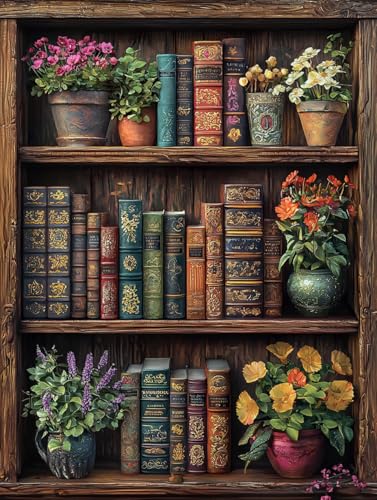 Diamond Painting Buch, DIY BüCherregal Diamond Painting Eckige Steine Set Erwachsene, 5D Kreuzstich Stickerei Diamant Malerei, Mosaikherstellung Basteln Erwachsene Bilder, Haus Wanddeko 60x80cm H-94 Diamond Painting Buch, DIY BüCherregal Diamond Painting Eckige Steine Set Erwachsene, 5D Kreuzstich Stickerei Diamant Malerei, Mosaikherstellung Basteln Erwachsene Bilder, Haus Wanddeko 60x80cm H-94 von Zahnngxp