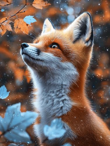Diamond Painting Eckige Steine Fuchs 30x40cm, 5D Tier Diamant Painting Bilder Erwachsene Set, DIY Kreuzstich Stickerei Mosaikherstellung Bastelset Erwachsene, Zur Weihnachten Deko Wand Geschenk G-49 Diamond Painting Eckige Steine Fuchs 30x40cm, 5D Tier Diamant Painting Bilder Erwachsene Set, DIY Kreuzstich Stickerei Mosaikherstellung Bastelset Erwachsene, Zur Weihnachten Deko Wand Geschenk G-49 von Zahnngxp