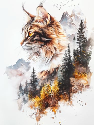 Diamond Painting Eckige Steine Katze 40x50cm, 5D Tier Diamant Painting Bilder Erwachsene Set, DIY Kreuzstich Stickerei Mosaikherstellung Bastelset Erwachsene, Zur Weihnachten Deko Wand Geschenk H-03 Diamond Painting Eckige Steine Katze 40x50cm, 5D Tier Diamant Painting Bilder Erwachsene Set, DIY Kreuzstich Stickerei Mosaikherstellung Bastelset Erwachsene, Zur Weihnachten Deko Wand Geschenk H-03 von Zahnngxp