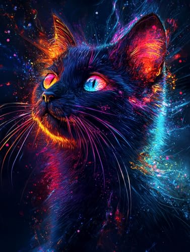 Diamond Painting Eckige Steine Katze 60x80cm, 5D Tier Diamant Painting Bilder Erwachsene Set, DIY Kreuzstich Stickerei Mosaikherstellung Bastelset Erwachsene, Zur Weihnachten Deko Wand Geschenk H-89 Diamond Painting Eckige Steine Katze 60x80cm, 5D Tier Diamant Painting Bilder Erwachsene Set, DIY Kreuzstich Stickerei Mosaikherstellung Bastelset Erwachsene, Zur Weihnachten Deko Wand Geschenk H-89 von Zahnngxp