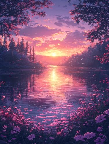 Diamond Painting Eckige Steine Landschaft 30x40cm, 5D Sonnenuntergang Diamant Painting Bilder Erwachsene Set, DIY Kreuzstich Stickerei Mosaikherstellung Bastelset Erwachsene, Zur Weihnachten Deko H-77 Diamond Painting Eckige Steine Landschaft 30x40cm, 5D Sonnenuntergang Diamant Painting Bilder Erwachsene Set, DIY Kreuzstich Stickerei Mosaikherstellung Bastelset Erwachsene, Zur Weihnachten Deko H-77 von Zahnngxp