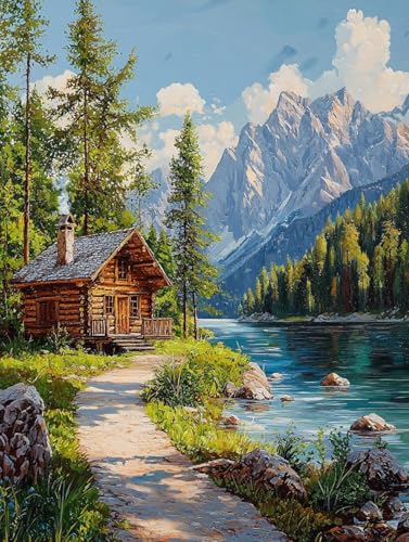 Diamond Painting Eckige Steine Landschaft 50x70cm, 5D Bach Diamant Painting Bilder Erwachsene Set, DIY Kreuzstich Stickerei Mosaikherstellung Bastelset Erwachsene, Zur Weihnachten Deko Wand H-35 Diamond Painting Eckige Steine Landschaft 50x70cm, 5D Bach Diamant Painting Bilder Erwachsene Set, DIY Kreuzstich Stickerei Mosaikherstellung Bastelset Erwachsene, Zur Weihnachten Deko Wand H-35 von Zahnngxp