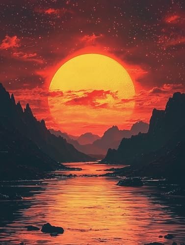 Diamond Painting Eckige Steine Sonnenuntergang 40x50cm, 5D Landschaft Diamant Painting Bilder Erwachsene Set, DIY Kreuzstich Stickerei Mosaikherstellung Bastelset Erwachsene, Zur Weihnachten Deko H-41 Diamond Painting Eckige Steine Sonnenuntergang 40x50cm, 5D Landschaft Diamant Painting Bilder Erwachsene Set, DIY Kreuzstich Stickerei Mosaikherstellung Bastelset Erwachsene, Zur Weihnachten Deko H-41 von Zahnngxp