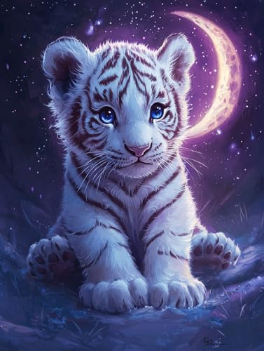 Diamond Painting Eckige Steine Tiger 30x40cm, 5D Tier Diamant Painting Bilder Erwachsene Set, DIY Kreuzstich Stickerei Mosaikherstellung Bastelset Erwachsene, Zur Weihnachten Deko Wand Geschenk H-11 Diamond Painting Eckige Steine Tiger 30x40cm, 5D Tier Diamant Painting Bilder Erwachsene Set, DIY Kreuzstich Stickerei Mosaikherstellung Bastelset Erwachsene, Zur Weihnachten Deko Wand Geschenk H-11 von Zahnngxp