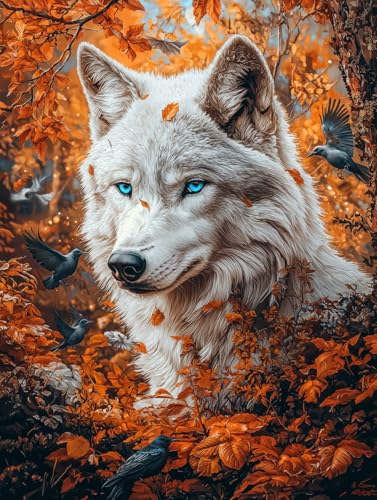 Diamond Painting Eckige Steine Wolf 50x70cm, 5D Tier Diamant Painting Bilder Erwachsene Set, DIY Kreuzstich Stickerei Mosaikherstellung Bastelset Erwachsene, Zur Weihnachten Deko Wand Geschenk H-13 Diamond Painting Eckige Steine Wolf 50x70cm, 5D Tier Diamant Painting Bilder Erwachsene Set, DIY Kreuzstich Stickerei Mosaikherstellung Bastelset Erwachsene, Zur Weihnachten Deko Wand Geschenk H-13 von Zahnngxp