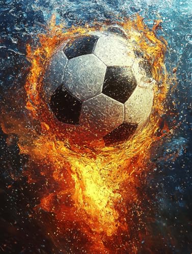 Diamond Painting FußBall, DIY Traum Diamond Painting Eckige Steine Set Erwachsene, 5D Kreuzstich Stickerei Diamant Malerei, Mosaikherstellung Basteln Erwachsene Bilder, Zur Haus Wanddeko 60x80cm G-76 Diamond Painting FußBall, DIY Traum Diamond Painting Eckige Steine Set Erwachsene, 5D Kreuzstich Stickerei Diamant Malerei, Mosaikherstellung Basteln Erwachsene Bilder, Zur Haus Wanddeko 60x80cm G-76 von Zahnngxp