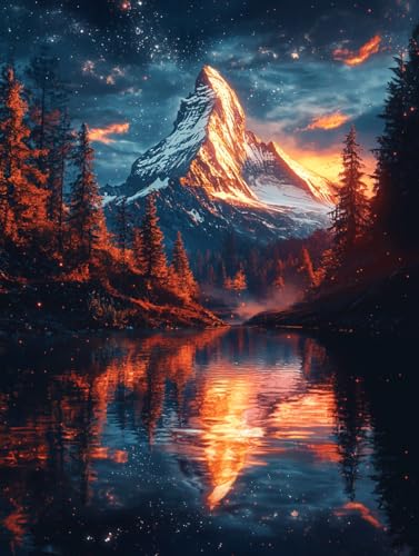 Diamond Painting Landschaft, DIY Schneeberg Diamond Painting Eckige Steine Set Erwachsene, 5D Kreuzstich Stickerei Diamant Malerei, Mosaikherstellung Basteln Erwachsene Bilder Wanddeko 40x50cm H-96 Diamond Painting Landschaft, DIY Schneeberg Diamond Painting Eckige Steine Set Erwachsene, 5D Kreuzstich Stickerei Diamant Malerei, Mosaikherstellung Basteln Erwachsene Bilder Wanddeko 40x50cm H-96 von Zahnngxp