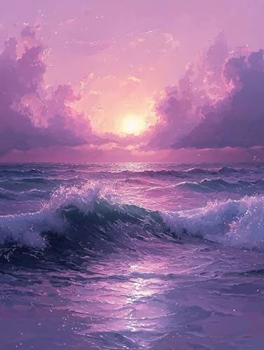 Diamond Painting Meereswellen, Sonnenaufgang Diamond Painting Eckige Steine Set Erwachsene, 5D Kreuzstich Stickerei Diamant Malerei, Mosaikherstellung Basteln Erwachsene Bilder Wanddeko 50x70cm H-52 Diamond Painting Meereswellen, Sonnenaufgang Diamond Painting Eckige Steine Set Erwachsene, 5D Kreuzstich Stickerei Diamant Malerei, Mosaikherstellung Basteln Erwachsene Bilder Wanddeko 50x70cm H-52 von Zahnngxp