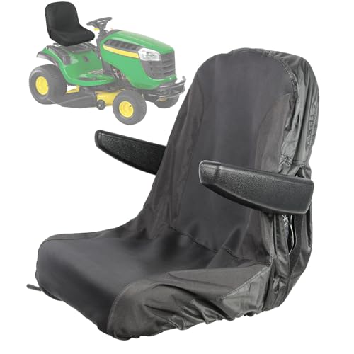 Universeller Rasenmäher Sitzbezug Mit 2 Taschen, Oxford Wasserdichte Schwarz Traktor Sitzbezug Aufsitzrasenmäher Zubehör - Rasenmäherzubehör Für Die Meisten Rasenmäher von Zahoken