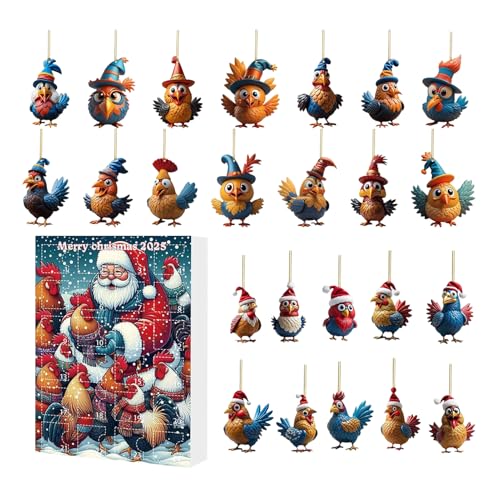 Zahoken Adventskalender - Weihnachten 24 Tage Adventskalender | Festliche Acryl-Dekoration 2D Wanddekoration Für Zuhause Partys Festliche Aktivitäten von Zahoken
