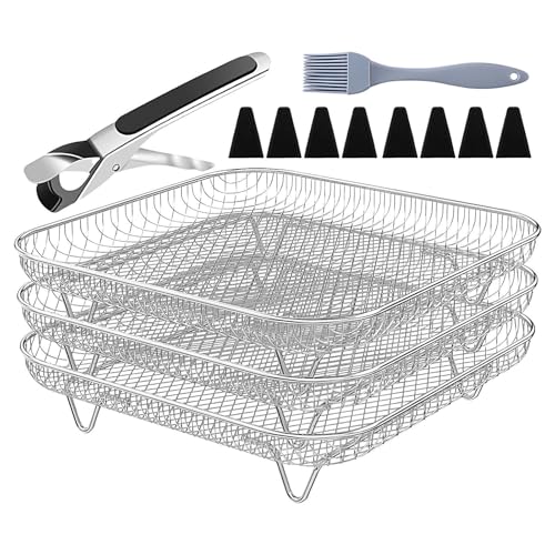 Zahoken Backofen Fritteusenrost - 20 cm Fritteusen-Rost Aus Edelstahl,Stapelbarer Korb Antihaft Edelstahl 13 Teile Zum Braten Backen Grillen Fleisch Toast Zahoken Backofen Fritteusenrost - 20 cm Fritteusen-Rost Aus Edelstahl,Stapelbarer Korb Antihaft Edelstahl 13 Teile Zum Braten Backen Grillen Fleisch Toast von Zahoken