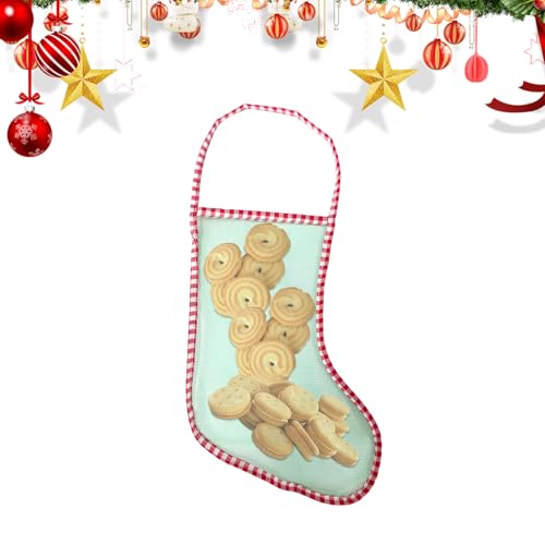 Zahoken Christbaumbehänge Netz, Weihnachts Strumpfbeutel, Festlicher Beutel Für Süßigkeiten Snacks Partys Zu Hause Versammlung von Zahoken