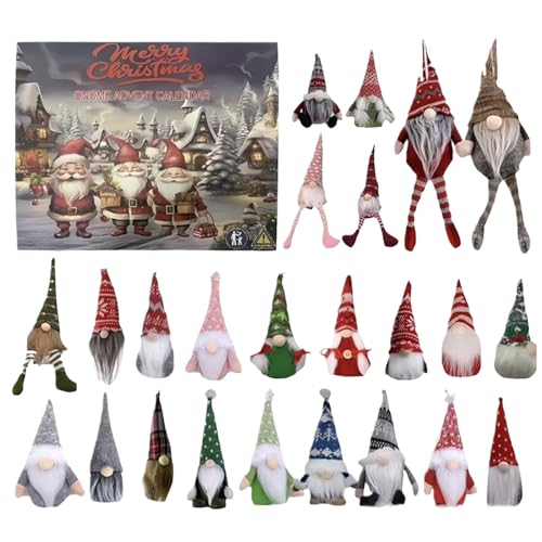 Zahoken Christmas Countdown Kalender, 2025 Adventskalender Mit 24 Wichtel Figuren, Sammelspielzeug Festtagsdekoration Für Kamin Schrank Tisch Kaminsims Desktop Zahoken Christmas Countdown Kalender, 2025 Adventskalender Mit 24 Wichtel Figuren, Sammelspielzeug Festtagsdekoration Für Kamin Schrank Tisch Kaminsims Desktop von Zahoken