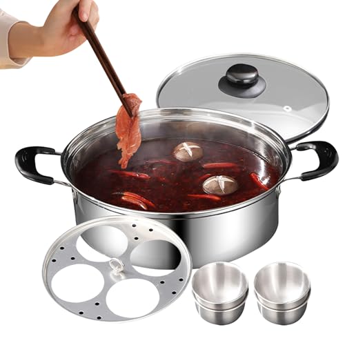 Zahoken Eierpochierer, Eierpochierer, Edelstahl, 4 Tassen, Dampfgarer, Eiermacher, antihaftbeschichtet, pochiert, Edelstahl-Kocher, rostbeständig, Küchengeschirr für Küche, Frühstück, Brunch Kochen von Zahoken