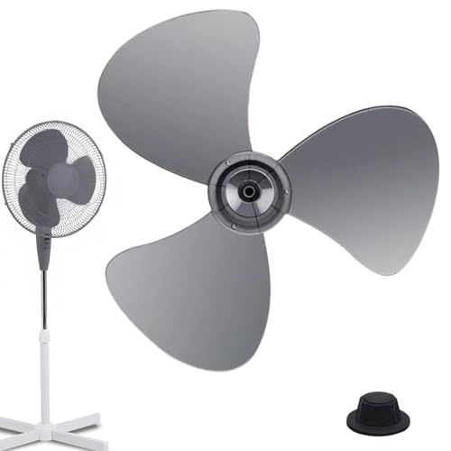 Zahoken Ersatz Lüfterblatt, 3 Blätter Ventilator Tischfanner Lüfterflügel, Wohnzimmer Lüfterflügel - 40 Cm Windgebläse Ersatzteil Mit Mutterabdeckung Für Haus Garten Werkstatt von Zahoken
