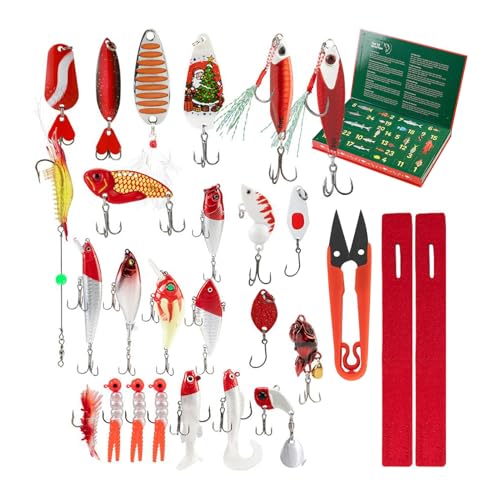 Zahoken Fishing Calendar Advent - 24-Tägiger Angelzubehör Countdown Kalender 2025 Weihnachtszählkalender | Outdoor Geschenk für Männer Angler Vater Ehemann Flussreise Zahoken Fishing Calendar Advent - 24-Tägiger Angelzubehör Countdown Kalender 2025 Weihnachtszählkalender | Outdoor Geschenk für Männer Angler Vater Ehemann Flussreise von Zahoken