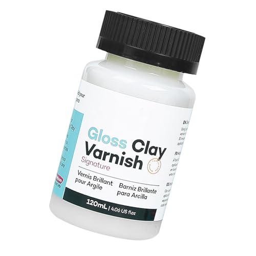 Zahoken Glanzlack für Ton, lufttrocknender Ton, 120 ml, hochglänzend, Ölgemälde, Keramik, Basteln, verhindert Verrücken, Werkzeug für Schule, Studio, Zuhause, Hobbyisten, Anfänger von Zahoken