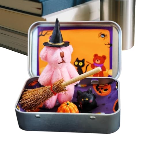 Zahoken Halloween Bärenbox - Halloween Süßes Oder Saures Geschenkbox,Süße Gefüllte Hexendeko Für Wohnzimmer Kinderzimmer von Zahoken