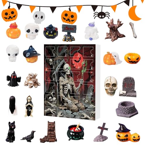 Zahoken Halloween Dekoration Adventskalender 2025-24 Teile Horror Totenkopf Halloween Countdown Kalender | Festzubehör Für Jugendliche Kinder Familie Eltern Freunde Schule Kindergarten Zahoken Halloween Dekoration Adventskalender 2025-24 Teile Horror Totenkopf Halloween Countdown Kalender | Festzubehör Für Jugendliche Kinder Familie Eltern Freunde Schule Kindergarten von Zahoken