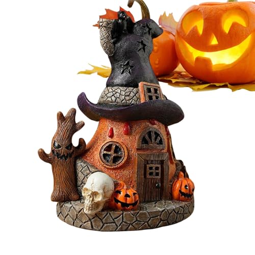 Zahoken Halloween Spukhaus Figur,Resin Beleuchtetes Spukhaus | Festliche 15.7cm Leuchtfigur für Damen Arbeitsplatz Tisch Home Party Schreibtisch Zahoken Halloween Spukhaus Figur,Resin Beleuchtetes Spukhaus | Festliche 15.7cm Leuchtfigur für Damen Arbeitsplatz Tisch Home Party Schreibtisch von Zahoken