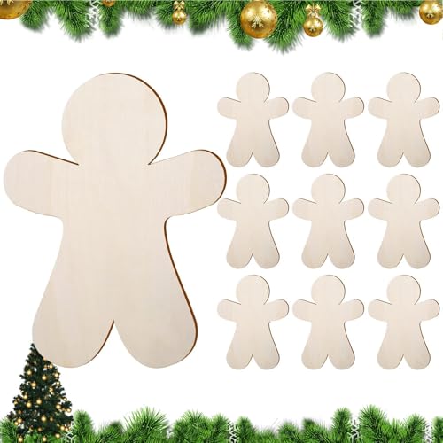 Zahoken Holz Lebkuchenmänner, Mehrere Weihnachts Holzanhänger Zum Basteln, Unbedruckte Holzausschnitte Aufhängbare Bastelarbeiten Für Zuhause Fenster Wand Reise Familiengeburtstag Hochzeit Fest von Zahoken