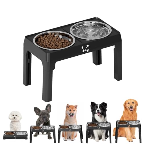 Zahoken Hunde Näpfe Erhöht - Ständer Für Hundenäpfe,Erhöhte Futterstation Fünf Höhen Verstellbar Für Kleine Mittlere Große Hunde Und Katzen Zahoken Hunde Näpfe Erhöht - Ständer Für Hundenäpfe,Erhöhte Futterstation Fünf Höhen Verstellbar Für Kleine Mittlere Große Hunde Und Katzen von Zahoken