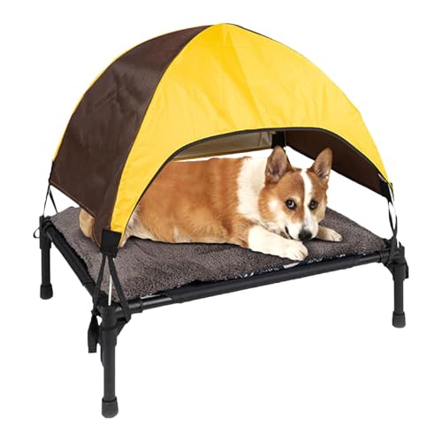 Zahoken Hundebett Bett, Faltbares Hundebett, Erhöhtes Haustierbett Mit Abnehmbarem Baldachin, Tragbares Haustierbett Aus Strapazierfähigem Oxford-Gewebe Für Camping Oder von Zahoken