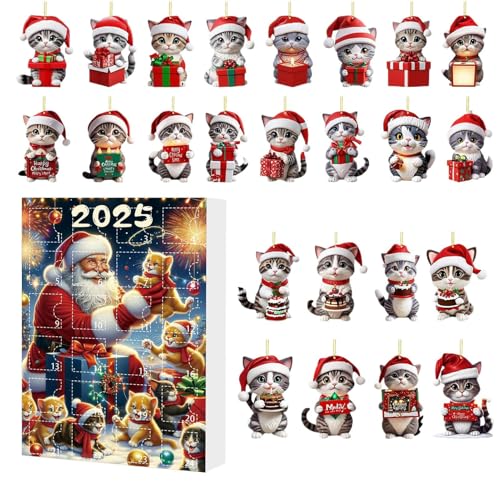 Zahoken Spielzeug Weihnachts-Countdown-Kalender - Countdown Sammelstücke aus 2D Acryl mit niedlichen Katzen Ornamenten | Saisonale Adventsfestliche Deko Für Mädchen Männer Erwachsene Familie Zahoken Spielzeug Weihnachts-Countdown-Kalender - Countdown Sammelstücke aus 2D Acryl mit niedlichen Katzen Ornamenten | Saisonale Adventsfestliche Deko Für Mädchen Männer Erwachsene Familie von Zahoken