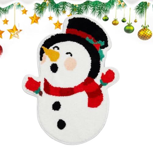 Zahoken Weihnachtsmatte | Weihnachtsbaum Badezimmer Vorleger | Niedliches Design Waschbar Rutschfester Boden Teppich | Für Wohnungstür Badewanne Wohnzimmer Dusche Toilette Bereich Küche von Zahoken