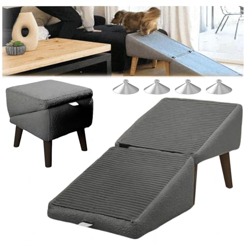 Hundehocker, 2-in-1 Faltbare Tragbarer Hunde Treppen Bett, Hunde Treppen Bett für Bett Sofa,Gray Hundehocker, 2-in-1 Faltbare Tragbarer Hunde Treppen Bett, Hunde Treppen Bett für Bett Sofa,Gray von ZaiZaiSMao