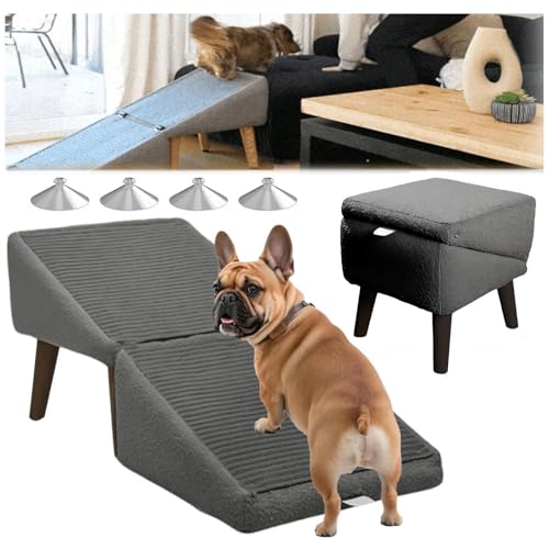 Hundehocker, Tragbarer, Rutschfestem Hunde Treppe, Treppe Für Hunde für Bett, Sofa und Auto,Gray Hundehocker, Tragbarer, Rutschfestem Hunde Treppe, Treppe Für Hunde für Bett, Sofa und Auto,Gray von ZaiZaiSMao