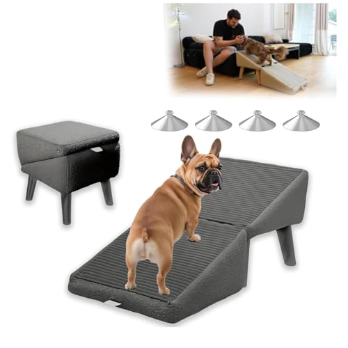 Hunderampe Sofa, 2-in-1 Faltbare Tragbarer Hundetreppe Für Kleine Hunde, Hundetreppe Bett für Bett Sofa,Gray Hunderampe Sofa, 2-in-1 Faltbare Tragbarer Hundetreppe Für Kleine Hunde, Hundetreppe Bett für Bett Sofa,Gray von ZaiZaiSMao