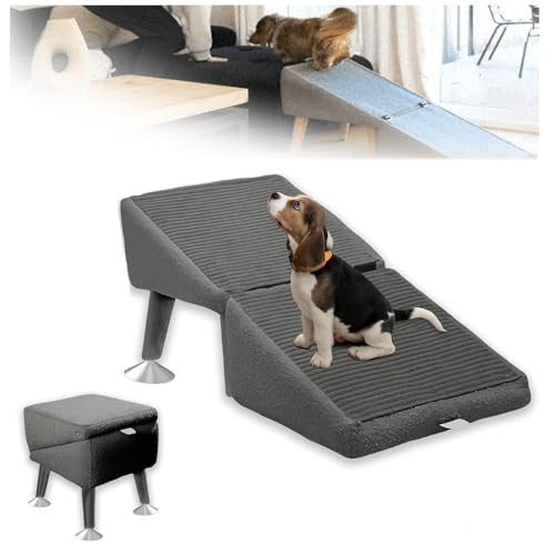Hundetreppe Bett, 2-in-1 Faltbare Tragbarer Hundetreppe Sofa, Hunderampe für Bett Sofa,Gray Hundetreppe Bett, 2-in-1 Faltbare Tragbarer Hundetreppe Sofa, Hunderampe für Bett Sofa,Gray von ZaiZaiSMao
