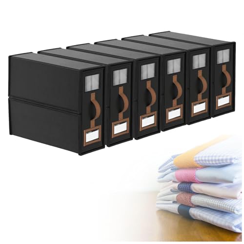 ZaiZaiSMao Bettwäsche Aufbewahrung Faltbarer, Bettwäsche Aufbewahrung mit Fenster und Reißverschluss Bettwäsche Organizer Box für Bettdecken Kleidung Decke,black-6pack von ZaiZaiSMao