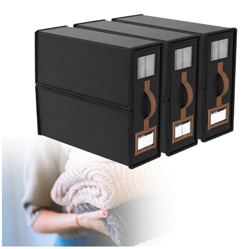 ZaiZaiSMao Bettwäsche Aufbewahrung Faltbarer, Bettwäsche Organizer mit klarem Fenster und Griff Organizer Bettwäsche für Bettlaken und Kleidung,black-3pack von ZaiZaiSMao