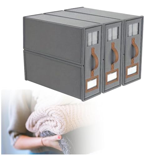 ZaiZaiSMao Bettwäsche Aufbewahrung Faltbarer, Bettwäsche Organizer mit klarem Fenster und Griff Organizer Bettwäsche für Bettlaken und Kleidung,gray-3pack von ZaiZaiSMao